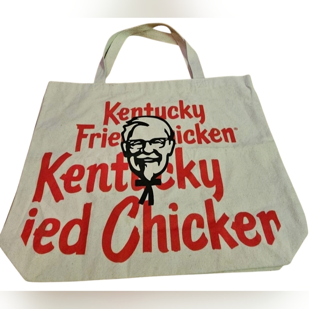 Unique KFC Kentucky Fried Chicken Colonel Sanders Shopping Tote Bag Large XL